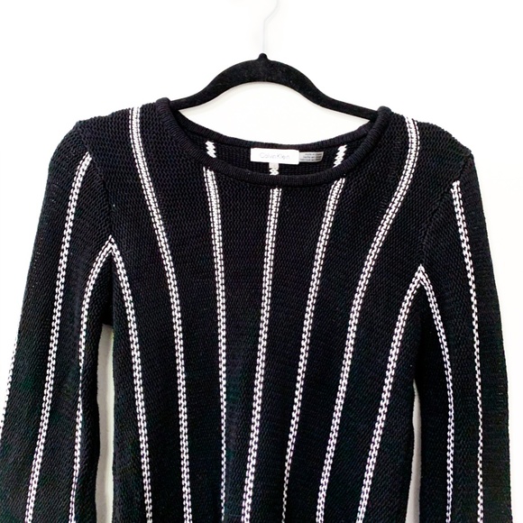 Calvin Klein Striped Long Sweater Size S - Picture 3 of 4